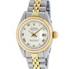 Image 2 : Rolex Ladies Two Tone Ivory Pyramid Datejust Wristwatch