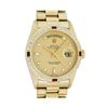 Image 1 : Rolex Men's 18K Yellow Gold Champagne Ruby & Diamond Day Date President Wristwatch