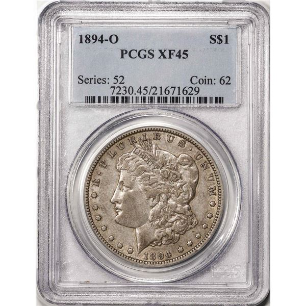 1894-O $1 Morgan Silver Dollar Coin PCGS XF45