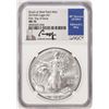 Image 1 : 2019(W) $1 American Silver Eagle Coin NGC MS70 FDOI Moy Signature West Point Mint