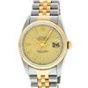 Image 2 : Rolex Men's Two Tone Champagne Index Datejust Wristwatch