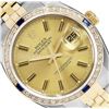 Image 1 : Rolex Mens Two Tone Sapphire and Diamond Datejust Wristwatch With Rolex Box