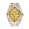 Image 2 : Rolex Mens Two Tone Sapphire and Diamond Datejust Wristwatch With Rolex Box