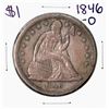 Image 1 : 1846-O $1 Seated Liberty Silver Dollar Coin