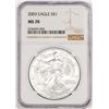 Image 1 : 2003 $1 American Silver Eagle Coin NGC MS70