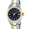 Image 1 : Rolex Ladies Two Tone Black Index Datejust Wristwatch