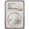 Image 1 : 2006 $1 American Silver Eagle Coin NGC MS70