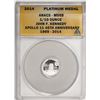 Image 1 : 2014 Proof 1/10 oz Platinum JFK Apollo 11 Anniversary Medal ANACS MS68