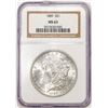 Image 1 : 1889 $1 Morgan Silver Dollar Coin NGC MS63