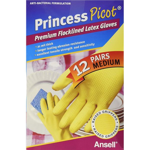 NEW PRINCESS PICOT RUBBER GLOVES