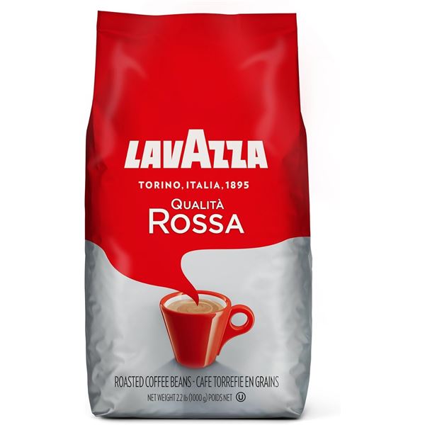 NEW BAG OF LAVAZZA QUALITA ROSSA WHOLE BEAN COFFEE