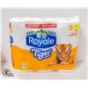 Image 1 : NEW PACK OF ROYALE TIGER TOWEL 3 ROLLS = 6 REGULAR