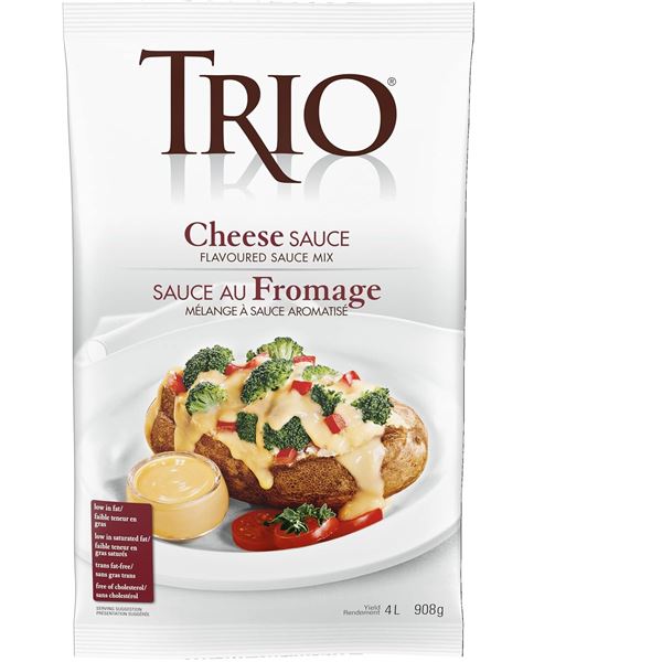 NEW 908G BAG TRIO CHEESE SAUCE FLAVOURED