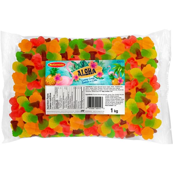 NEW 1KG BAG OF MCCORMICKS ALOHA GUMMY CANDY