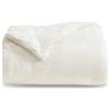 Image 1 : NEW BEDSURE SHERPA BLANKET WHITE TWIN SIZE