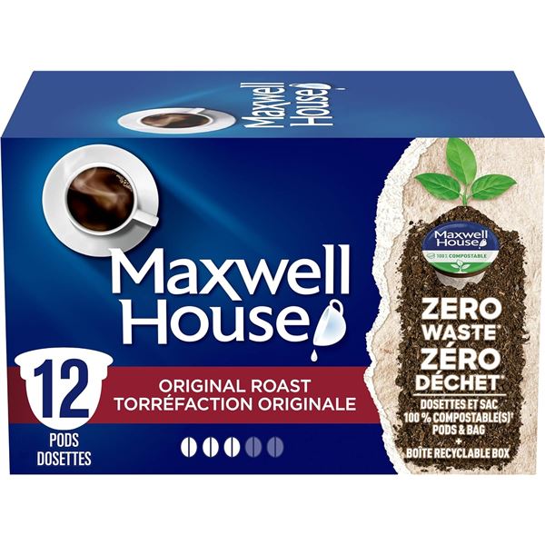 NEW BOX OF 12 MAXWELL HOUSE ORIGINAL ROAST KEURIG