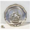 Image 1 : PEWTER PLATE WITH HUNTING DOG AND