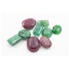 Image 1 : #82GREEN -EMERALD & RED RUBY 90.15 CT