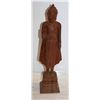Image 1 : 14 INCH TALL HAND CARVED WOODEN BUDDHA STATUE