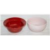 Image 1 : PIER ONE EARTHENWARE MADE IN SPAIN RED BOWL & PINK