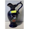 Image 1 : 11 INCH TALL BLACK CLOISONNE PITCHER