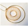 GOLD TONE MOTHER OF PEARL NECKLACE