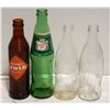 Image 1 : FOUR VINTAGE POP BOTTLES ORANGE CRUSH, COCACOLA,