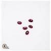 Image 1 : 5 LOOSE NATURAL OVAL/PEAR CUT RUBIES 4.53 CTS