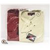 NEW MEN'S SHIRTS 1BURGANDY 1NATURAL SIZE 3XL