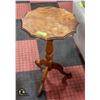 FOLDING ANTIQUE WOOD SIDE TABLE H-26.5" D-17.5"