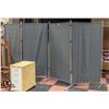 Image 1 : NEW ASSEMBLED FABRIC 4 PANEL ROOM DIVIDER H-71"