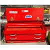 Image 1 : CRAFTSMAN 2 DRAWER PLUS TRAY RED TOOLBOX