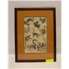 Image 1 : FRAMED INFORMATIONAL SQUIRREL ARTWORK 14.75" X