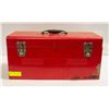 Image 1 : RED TOOL BOX NO CONTENTS 20" X 9" X 9.5"