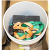 Image 1 : BUCKET OF VARIOUS RACHET STRAPS