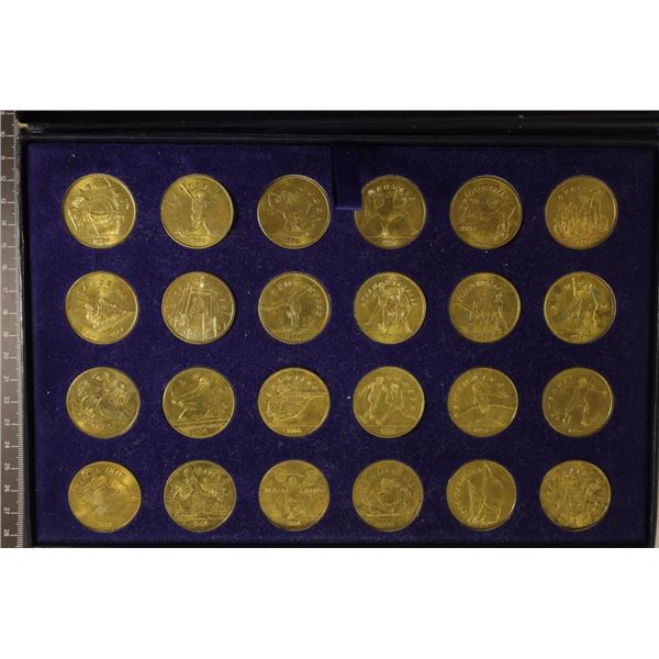 1984 OLYMPIC TRANSIT TOKEN SET: 24 TOKENS IN