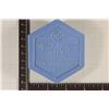 Image 2 : ABRAHAM LINCOLN CERAMIC BLUE & WHITE TILE 3 1/4" X