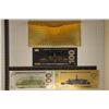 Image 2 : 3-GOLD FOIL REPLICAS OF US $100 BILLS COLORIZED CU