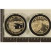 Image 2 : 2-1 TROY OZ .999 FINE SILVER PF ROUNDS: 1990 &