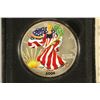 Image 1 : 2004 COLORIZED AMERICAN SILVER EAGLE BU IN BLACK