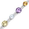 Image 2 : Plated Rhodium 26.74ctw Multi Color Gemstone Bracelet