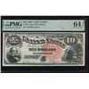 Image 1 : 1880 $10 Jackass Legal Tender Note PMG 64EPQ