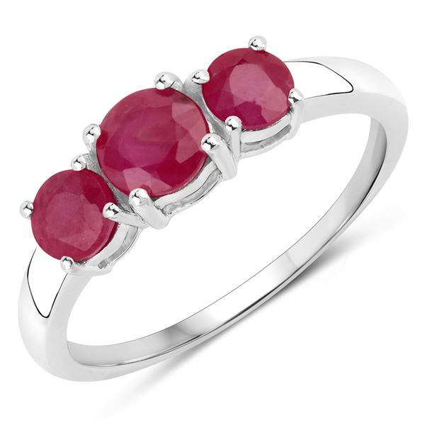 14KT White Gold 1.15ctw Ruby Ring