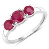 Image 1 : 14KT White Gold 1.15ctw Ruby Ring