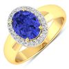 Image 2 : 14KT Yellow Gold 1.41ct Tanzanite and Diamond Ring