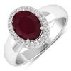 Image 2 : 14KT White Gold 2.3ct Ruby and Diamond Ring