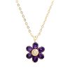 Image 1 : Plated 18KT Yellow Gold 1.81cts Amethyst and Diamond Necklace