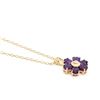 Image 2 : Plated 18KT Yellow Gold 1.81cts Amethyst and Diamond Necklace