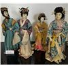 Image 1 : 4 Collectible 1960's Japanese Geisha Dolls