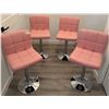 Image 1 : 4 Pink Adjustable Bar Stools